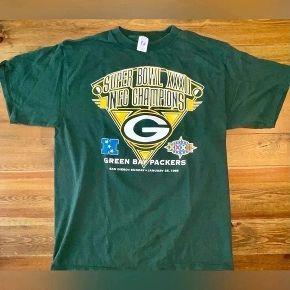 1998 Super Bowl Green Bay Packers T Shirt | Hunter Green | XL - Picture 2 of 3